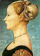 Antonio Pollaiuolo Portrait of a Girl - Panel Museo Poldi Pezzoli